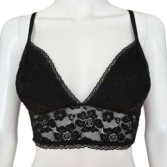 goth lace triangle bralette - Picture 3 of 5